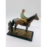 Spelter Racehorse & Jockey Strike Lite Table Lighter AF