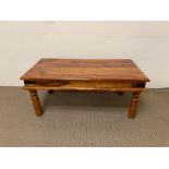 An Indian hardwood classic design coffee table