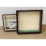 Two wall hanging display cabinets