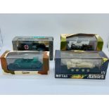 A selection of four military themed diecast vehicles.