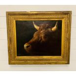 William Sidney Cooper (1854 - 1927) An oil on canvas of a Bull signed W.S.C 81, bottom left.