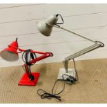 Two anglepoise table lamps