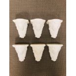 Six porcelain sconces