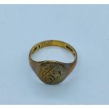 9ct gold signet ring (4.12g)