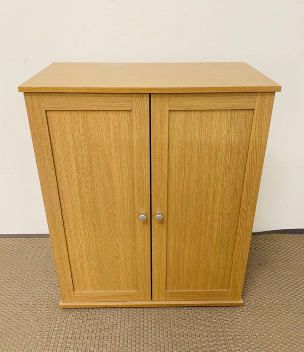 A two door small cupboard