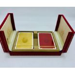 Leather box set of sealed Cartier playing cards limited edition 70's