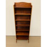 Open mahogany bookcase