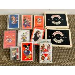 A selection of Walt Disney and Looney Tunes playing cards