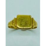 A signet ring in 9ct gold (1.95g)