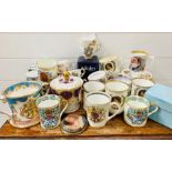 A large collection of Royal Coronation cups and saucers