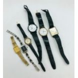 A selection of six wristwatches