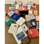 A large selection of playing cards