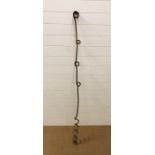 A British First World War screw picket, believed to be used for hanging barbed wire
