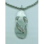 A Mappin and Webb necklace with Flip Flop Pendant