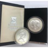 Presentation pack of two Sterling silver crowns celebrating the Marriage of the Prince of Wales