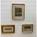 Three Gilt framed pictures of the Sanitorium at Virginia Water (Now Virginia Park)