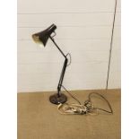 Brown anglepoise lamp