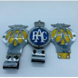 Three Vintage Car Badges one RAC and two AA