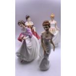 A selection of four Royal Doulton ladies