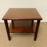 A mahogany square occasional table