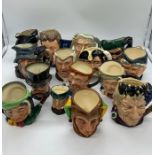 A selection of fifteen Royal Doulton Toby jugs