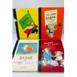 A selection of four Babar books by Jean de Brunhoff