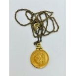 A Mexican Dos Y Medio 2.5 Pesos Gold Coin on chain