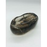 A Rock Crystal bowl, Italian design.(14cm x 8cm)