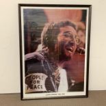 Large framed poster of John Lennon 1940-1980