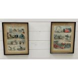 A Pair of framed McLean's Monthly Sheet of Caricatures Sheet No 22 and 24.