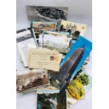 A large selection of vintage postcards