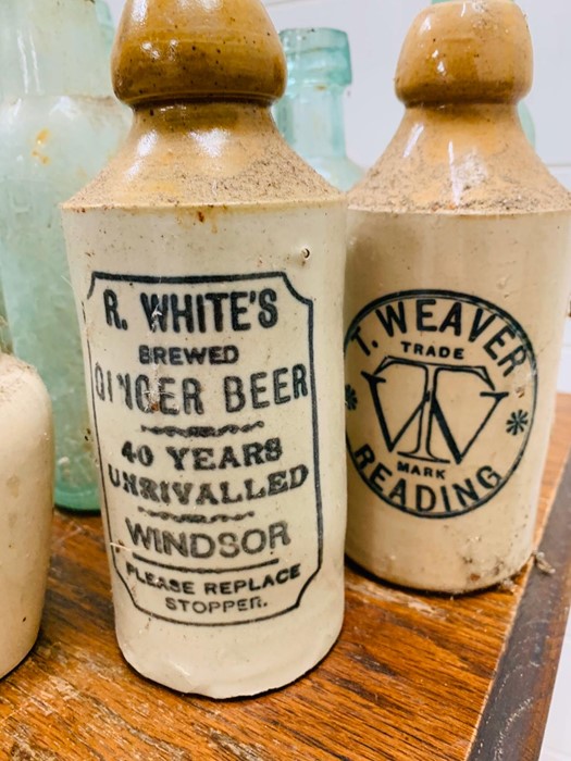 A collection of glass Soda and Beer Codd bottles, Reading and Windsor area. - Image 3 of 4