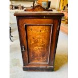 Rosewood inlay Edwardian music cabinet uniquely fitted with a safe (no keys)
