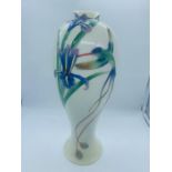 A Vase by Franz with Humming Bird and Iris decoration.