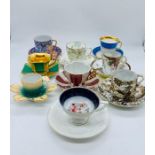 A selection of coffee cans and tea cups