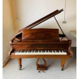 A Collard and Collard Baby Grand Piano, highly ornate with detailed legs