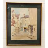 Water colour street scene signed by J. Williams