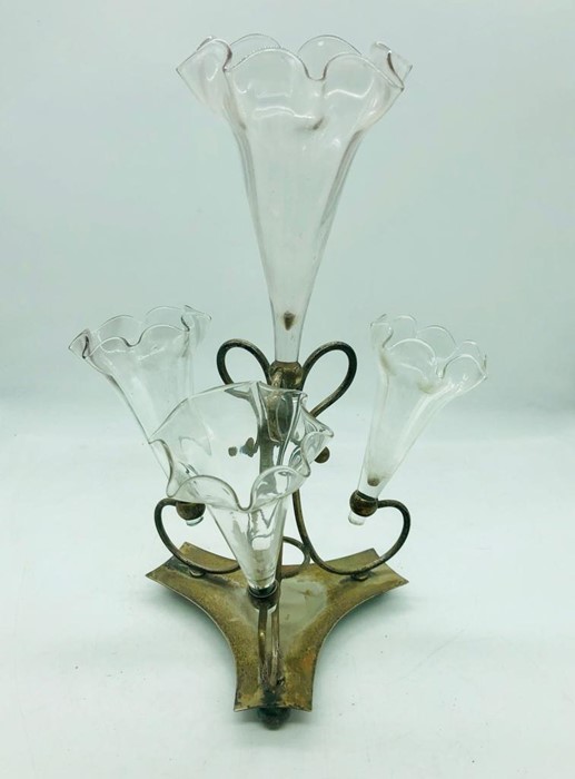 A white metal and glass epern - Image 2 of 2
