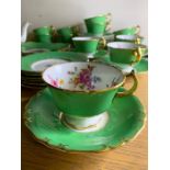 A Swansea China twelve piece tea service.