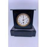 A slate mantle clock