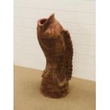 A Tall Terracotta Carp planter