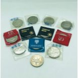A selection of collectable crown coins including 1933 and two 1935