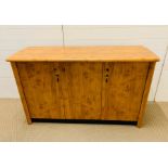 A walnut veneer sideboard /office furniture cabinet