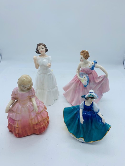 A selection of four Royal Doulton figures, Rose, Welcome, Sunday Best and Invitation