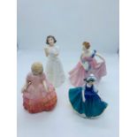 A selection of four Royal Doulton figures, Rose, Welcome, Sunday Best and Invitation