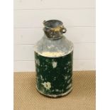 A galvanised painted milk urn/jug