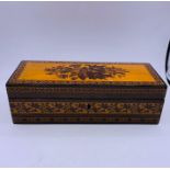 A Victorian 1850's inlaid glove box