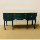 A striking hand painted Regency style sideboard by Bevan Funnell Ltd with cupboards either side of