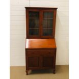 A mahogany Bureau bookcase