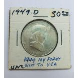 A 1949 American Half Dollar